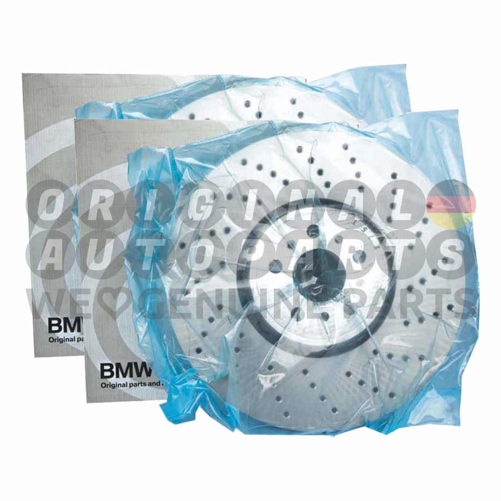 Genuine BMW Brake Disc Rotors Set front left + right 395x36mm M5 F90 34117991101 34117991102