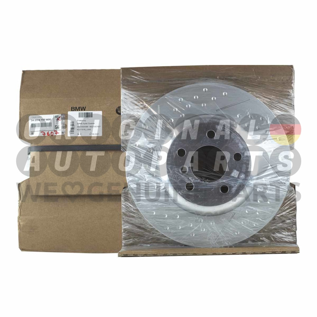 Genuine BMW M Performance Rear Disc Rotor 345x24mm 3' F30 F31 4' F32 F33 F36 34206797600