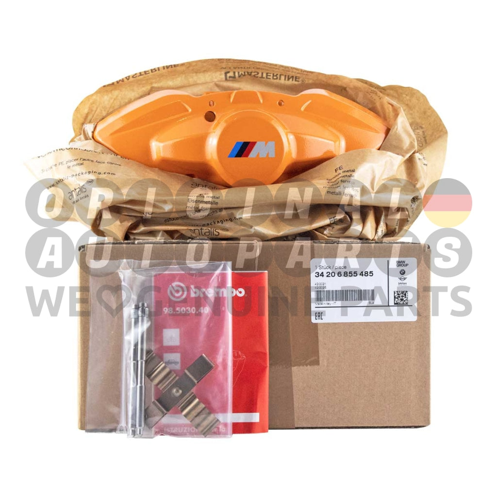 Genuine BMW M Performance Brake Caliper rear left 2-Piston orange 34206855485