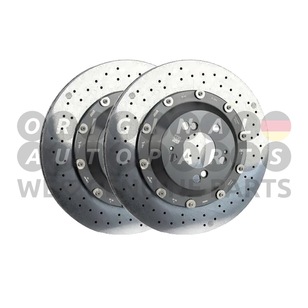 Genuine BMW Carbon Brake Disc Rotor Set rear left + right 380x28mm 34212284807 34212284808